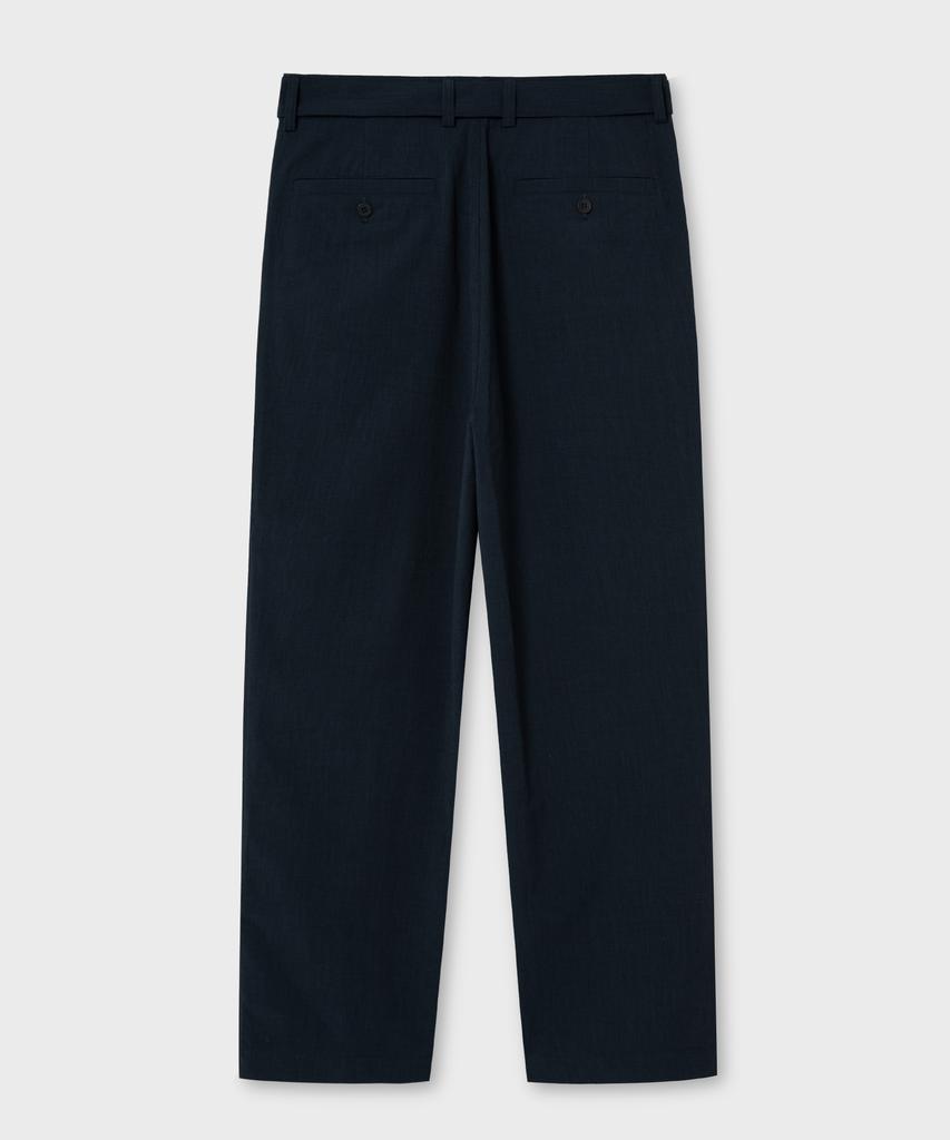 NONBLANK [Summer] Summer Cool Touch Belted Wide Fit Pants_Deep Sea Navy