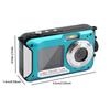 4K/30FPS Waterproof Camera 1080P UHD Video Recorder IPS Dual Screen Anti Shake Face Detection Autofocus for Vacation Snorkeling