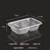 Rong He Disposable PP Compartmented Food Container with Lid