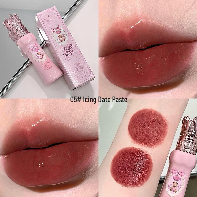 Gegebear Seidenvelours Lippen-Schlamm: Langanhaltender, Antihaftender, Aufhellender Lipgloss.