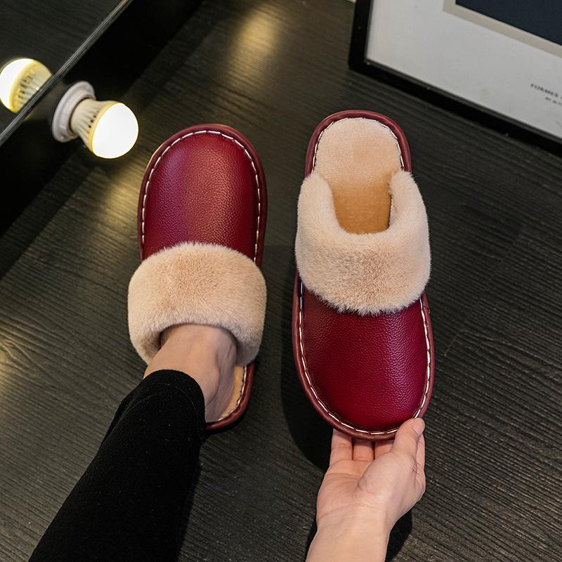 Men's Slippers for Winter with Warm Footbed Non-slip Sole Comfortable Fuzzy Soft Women's Warm Fleece Cozy Slides