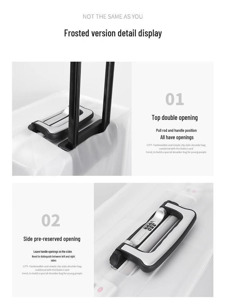 Thickened Transparent Travel Suitcase Cover: Waterproof, Dustproof, Scratch & Wear-Resistant for 20-30 inch Luggage