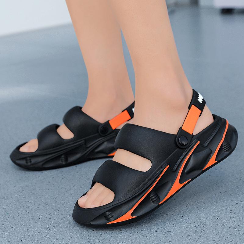 Slippers Men's 2025 Summer Fashion Thick Bottom Stepping On Shit Feeling Increased Sports Wind Sandals Outdoor Non-slip and Wear-resistant One-word D