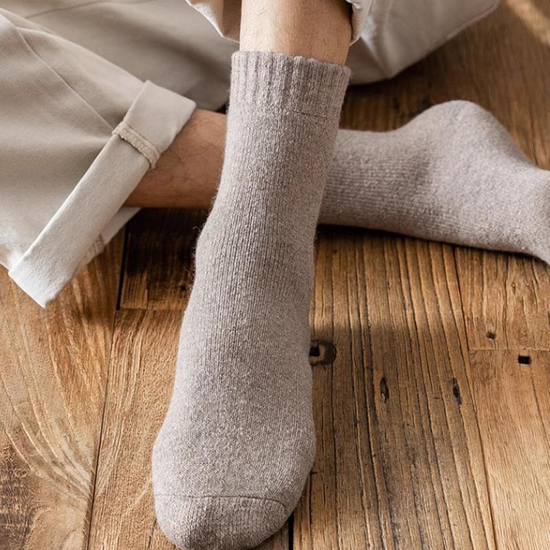 New Winter Warm Women Socks Wool Male Men Socks Super Thicker Solid Socks Merino Wool Socks Against Cold Snow Terry Socks