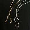 Punk Gold Color Y-Shaped Necklace for Women Girls Fashion Metal Long Flat Snake Bone Chain Necklace Jewelry Party Gifts
