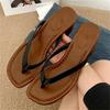 Summer Clip Toe Square Low Heels Women Slippers Sandals Fashion Casual Flip Flops Party Shoes Zapatos De Mujer