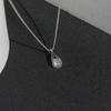 Water Drop Zircon Necklace Pendant Collarbone Chain Gift for Girlfriend Light Luxury Single Diamond Daily Commuter Women's Model