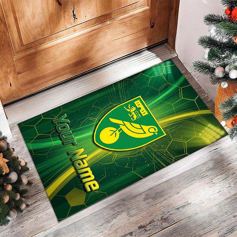 Norwich City Printed Crystal Velvet Rug Non‑Slip Crystal Velvet Carpet For Sofa Bedroom Indoor Home Decoration