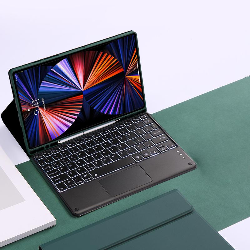 Hülle mit Tastatur für Samsung Galaxy Tab S10 FE Plus 13,1 Zoll Magnetische Hintergrundbeleuchtung Touchpad-Tastatur für Samsung S10 FE+ 13,1"