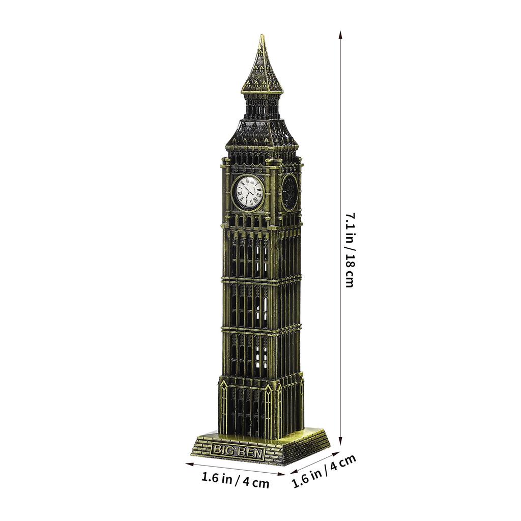 Big Building Model Architectural Statue London Metal Statues Sculptures Alloy Sculpture Bronze Clock Tower Landmarks