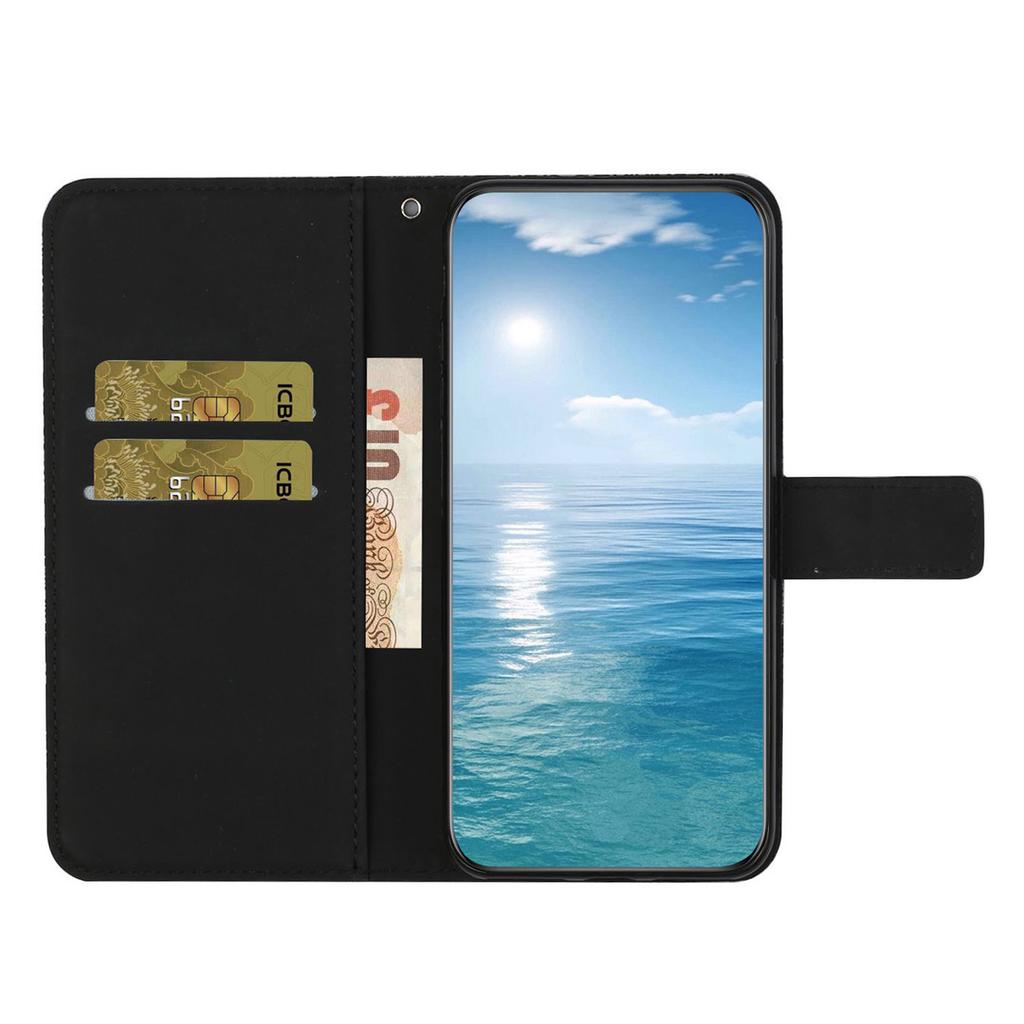 For Xiaomi Redmi Note 13 5G Phone Case Ethnic Style Imprinted Flower Pattern Leather Cover