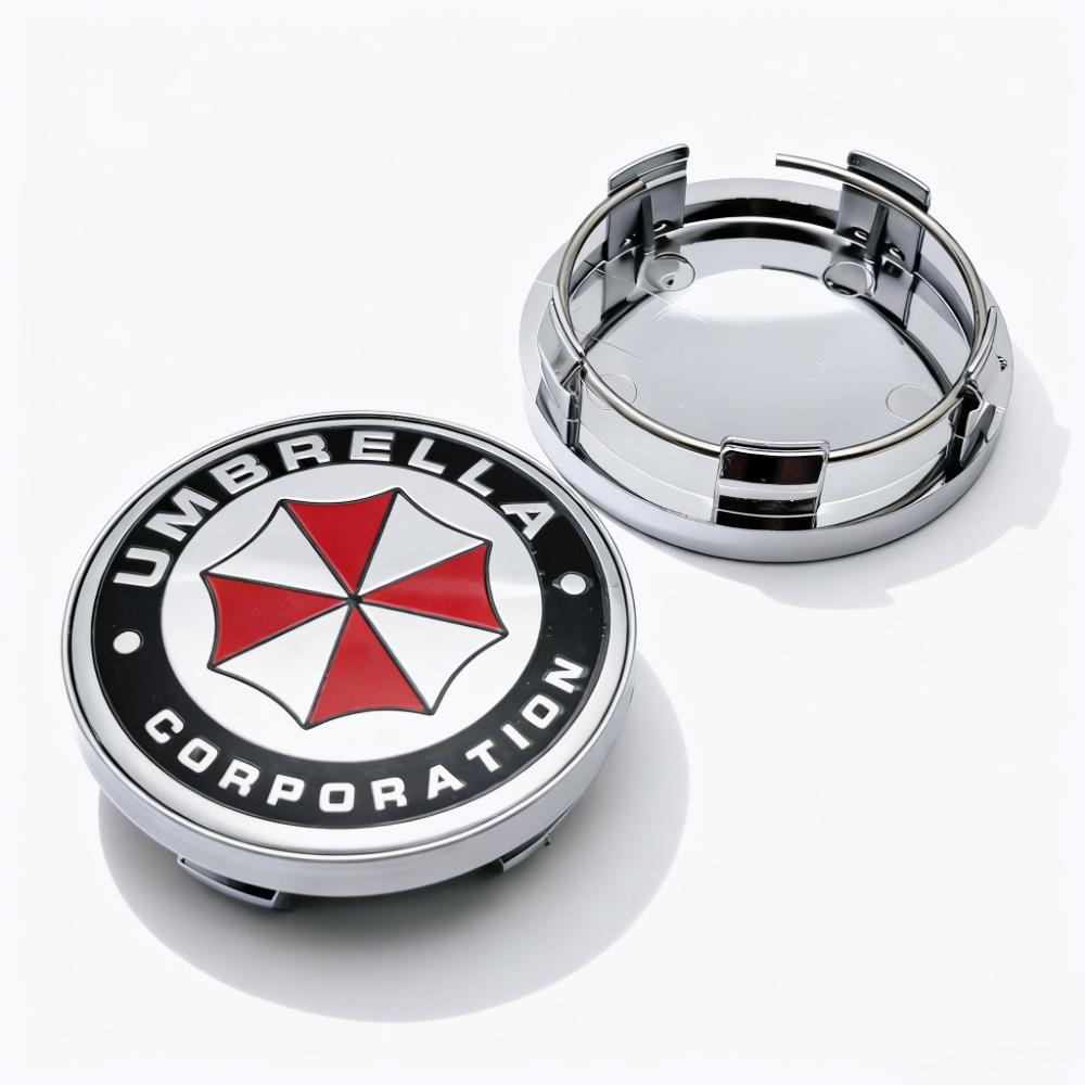 4pcs Umbrella Logo Emblem Badge Car Wheel Center Caps OD 58MM 54MM Wheels Hub Cap Rim Hubcaps Dust Cover Replace Car Accessories
