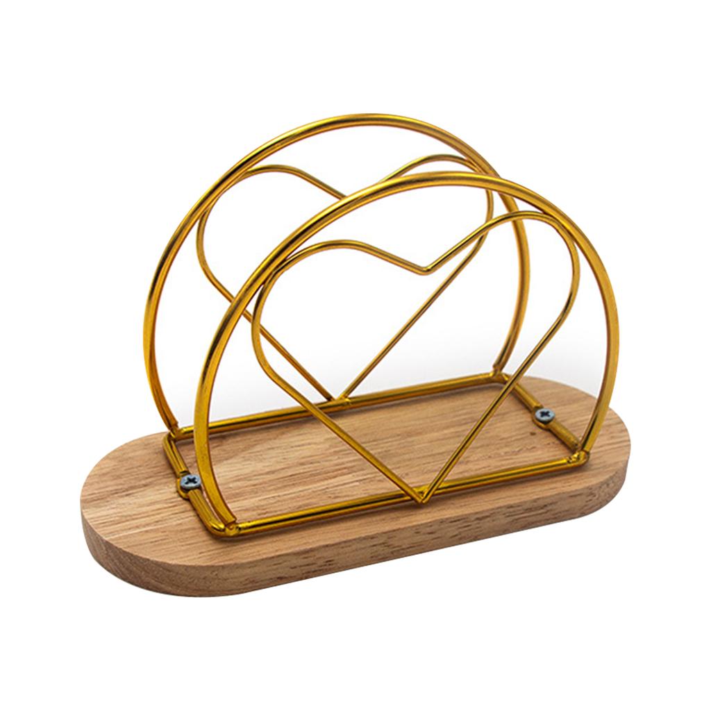 Napkin Holder, Countertop Napkin Organizer, Desktop Paper Dispenser with Wood Base, for Restaurants Cocktail Cookouts Bar Decor