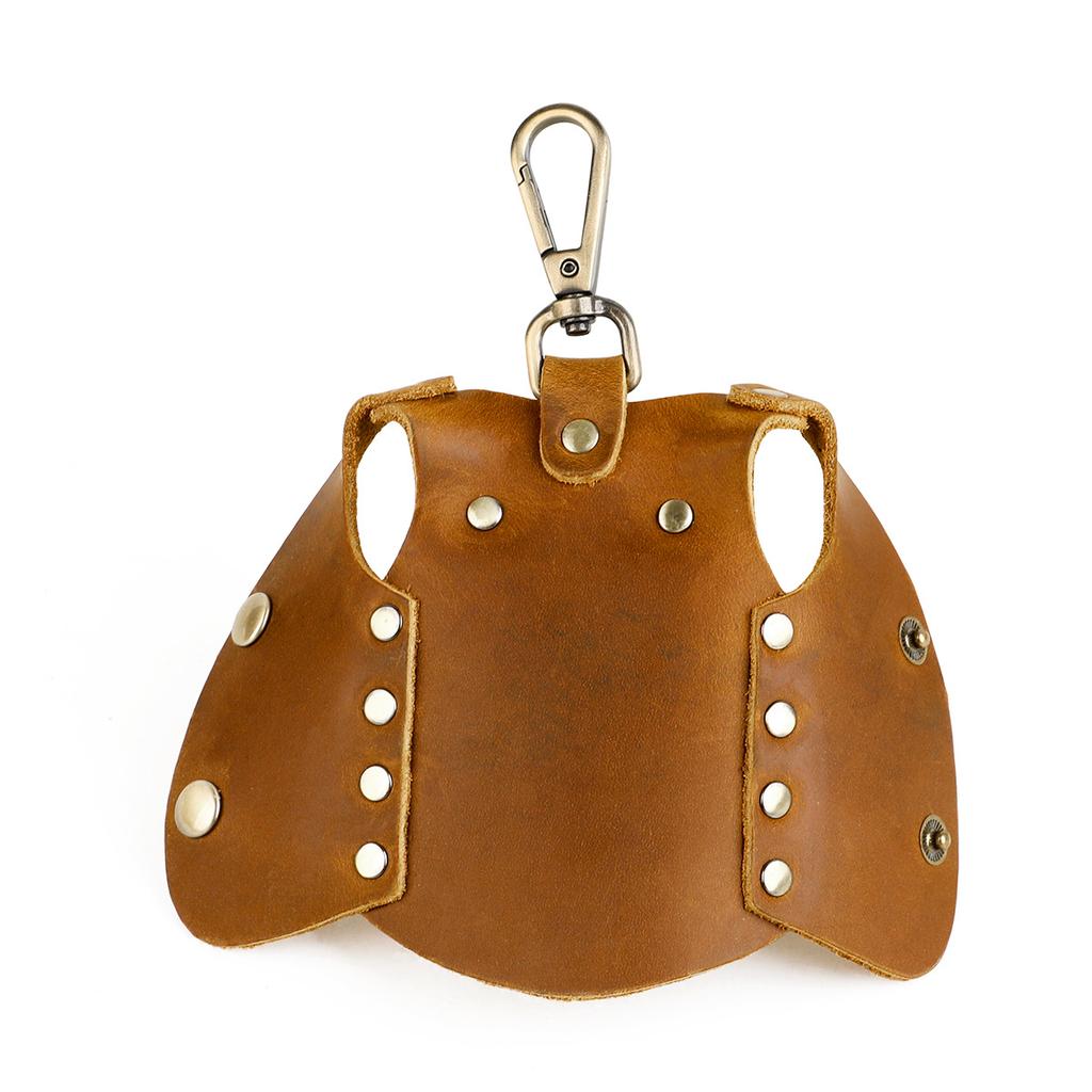 Genuine Leather Key Case Handmade Vest Shape Car Key Wallet Cowhide Organizer Pouch
