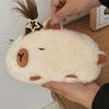 Pen Holder Capybara Stationery Bag Novelty Plush Pen Case Capybara Pencil Bag  Desktop Organizer