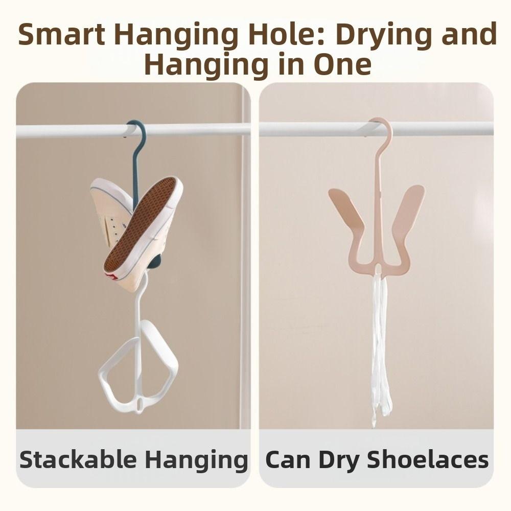 New Hanging Shoe Drying Rack Space Saving Windproof Shoe Holder Multi-Functional Shoes Hanger for Home Balcony Bathroom