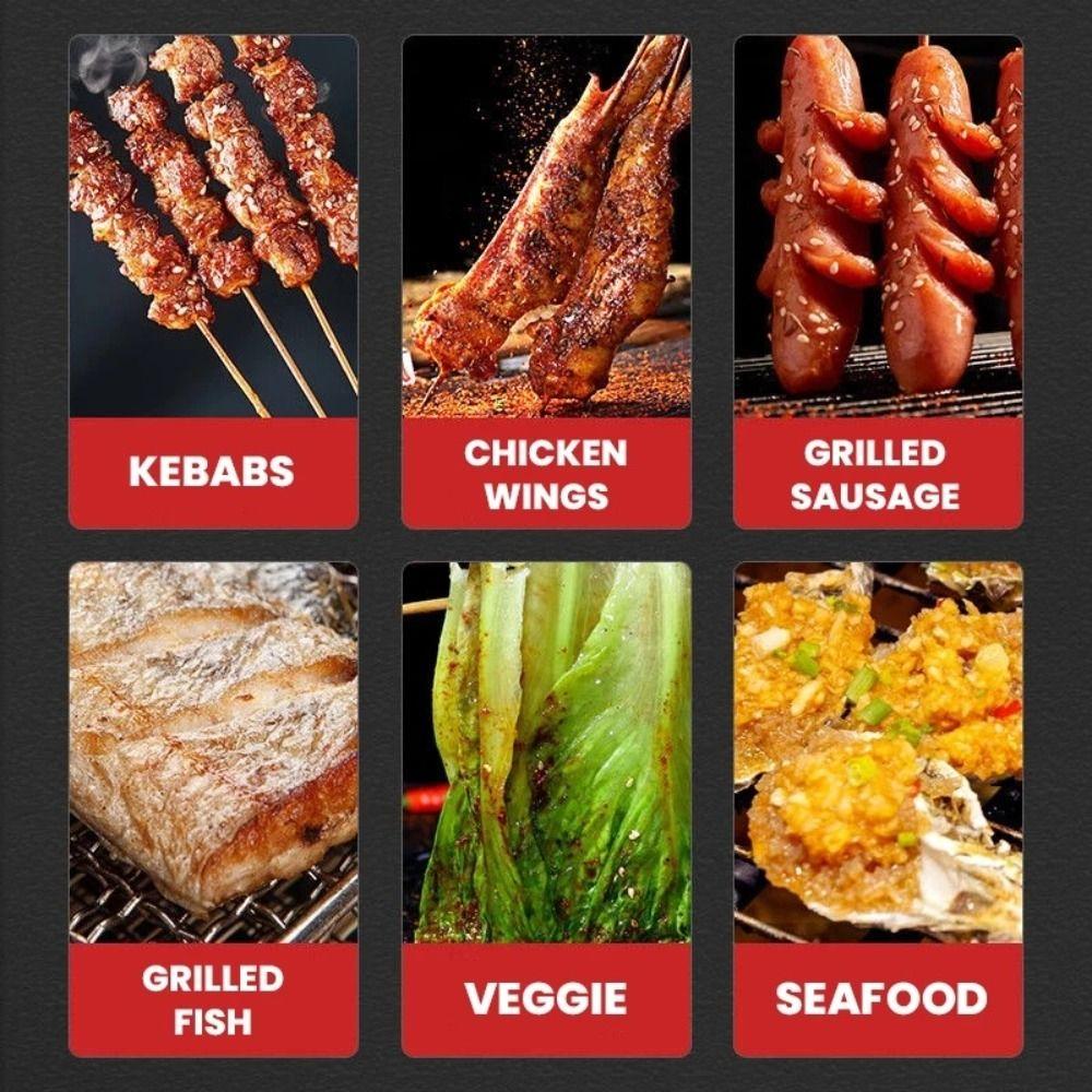 Opakovaně použitelný rošt na grilování Nerezový rošt na pečení a chlazení Rošt na dřevo Venkovní grilovací pec