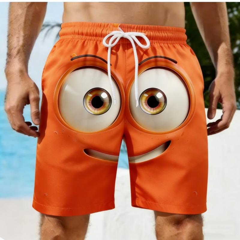 Men's Summer Shorts 3D Big Eyes Printed Clothes Fashion Hawaiian Shorts Male Swim Shorts Men Loose Shorts
