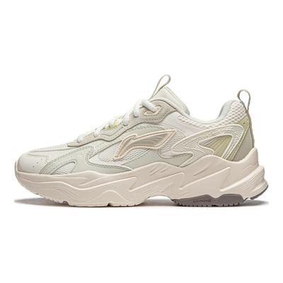 Li Ning Meteor Všestranné Retro Dad Shoes Hrubá Podrážka Zvyšujúca Výšku Tlmenie Nárazov Protišmyková Odolná voči Opotrebeniu Podpora Nízky Strih Ležérna Obuv AGCU122-1