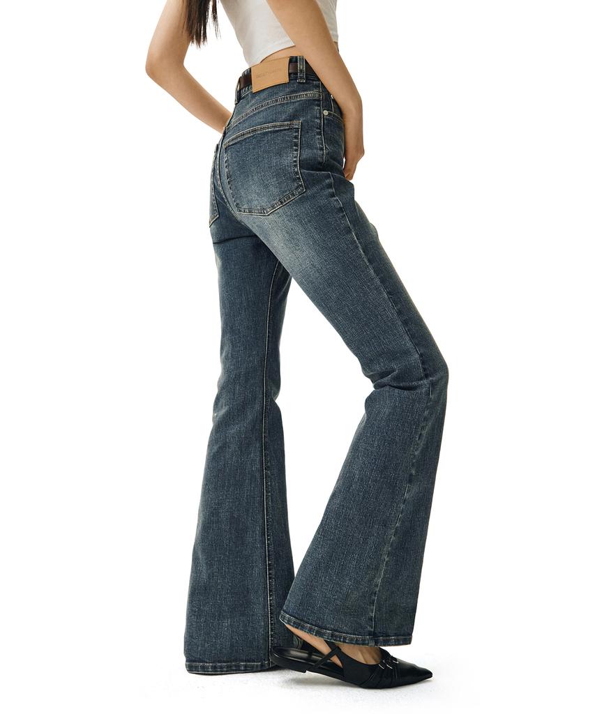 Deketeuumeon Signature Slim Flared Jeans Dcwpt005Blueb