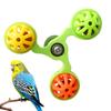 Funny Parrot Toys Interactive Rotating Windmill Toy with Bells Bird Cage Toy for Parrots for Stimulation Entertainment Play Chew
