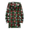 Women's Christmas Printed Fashionable Loose Zipper Fleece Hoodie Jacket