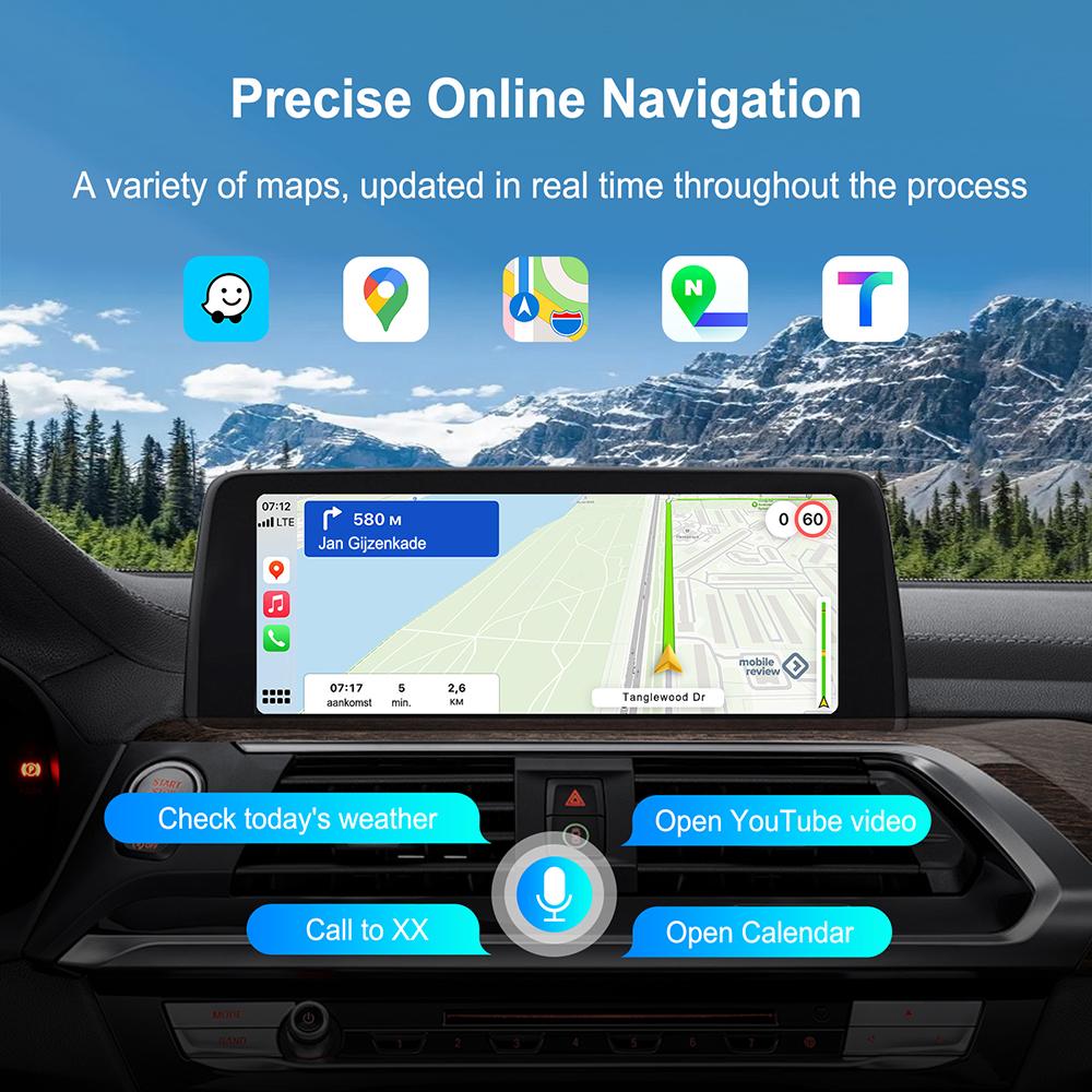 Wireless CarPlay Android Auto For BMW1,2 ,3,4,5,7,X1 X2 X3 X4 X5 X6 Mini Series EVO NBT Camera