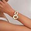 Interlocking Ring Open Bangle - European & American Light Luxury Design for Women