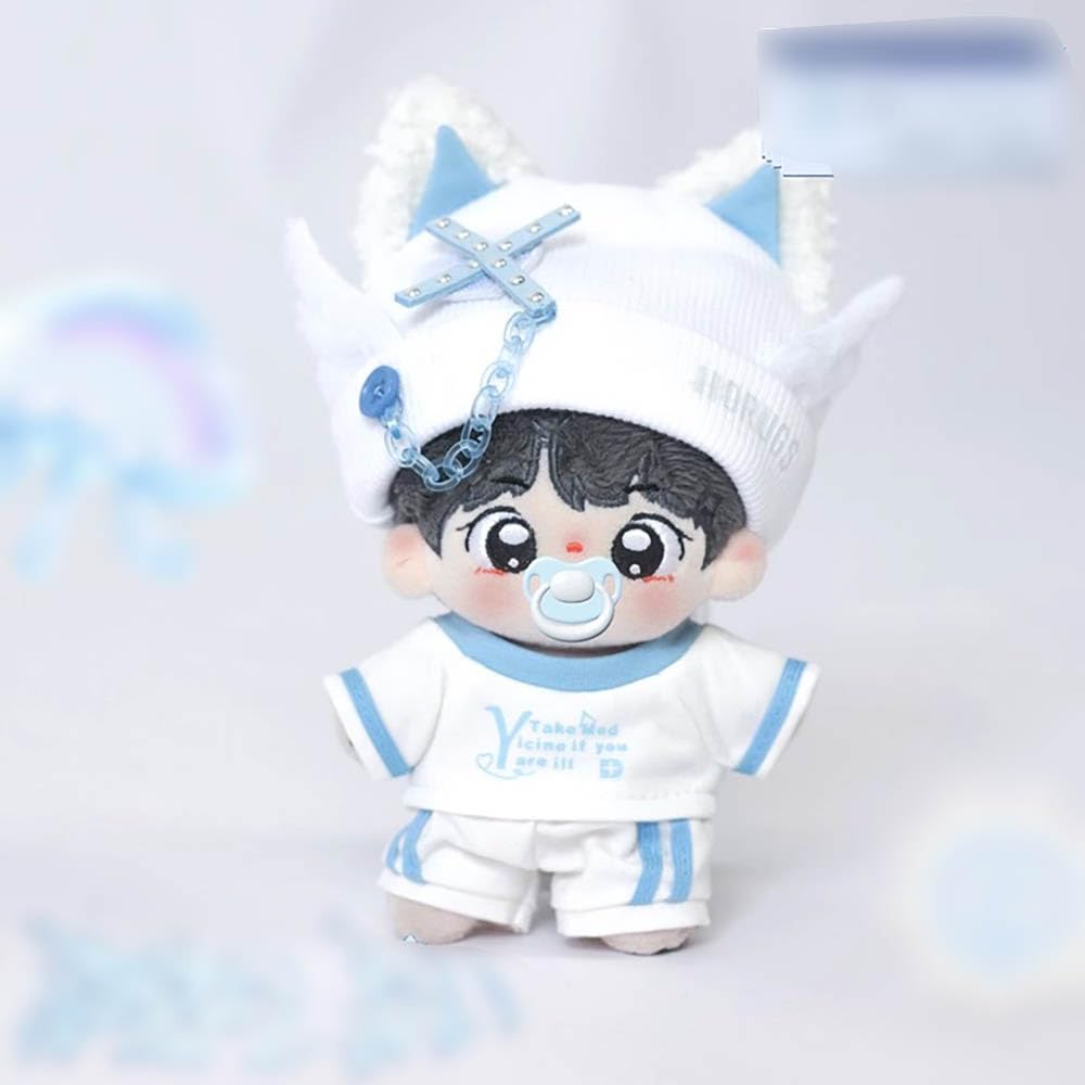 Niannyyhouse 10cm, 15cm, 20cm Plush Clothes: Cat Ear Hat, Coat, T-Shirt, Pants, Backpack, Cotton Doll Clothes, Dress-Up (10cm)