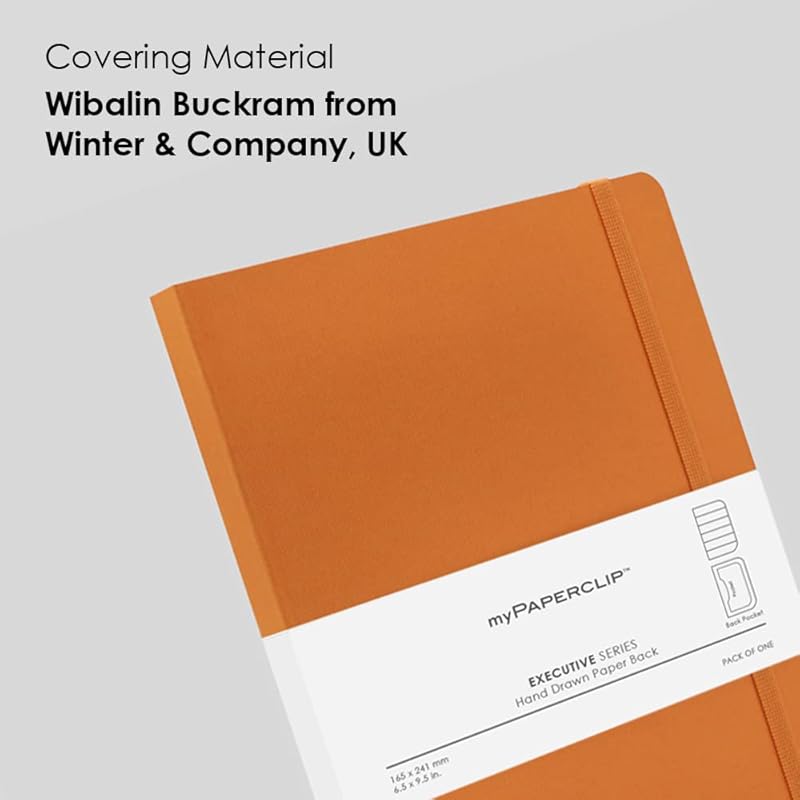 myPAPERCLIP Executive Series Notebook, Large (165 x 241 mm, 6.5 x 9.5 in.) Ruled, ESX192L-R Orange оранжевый