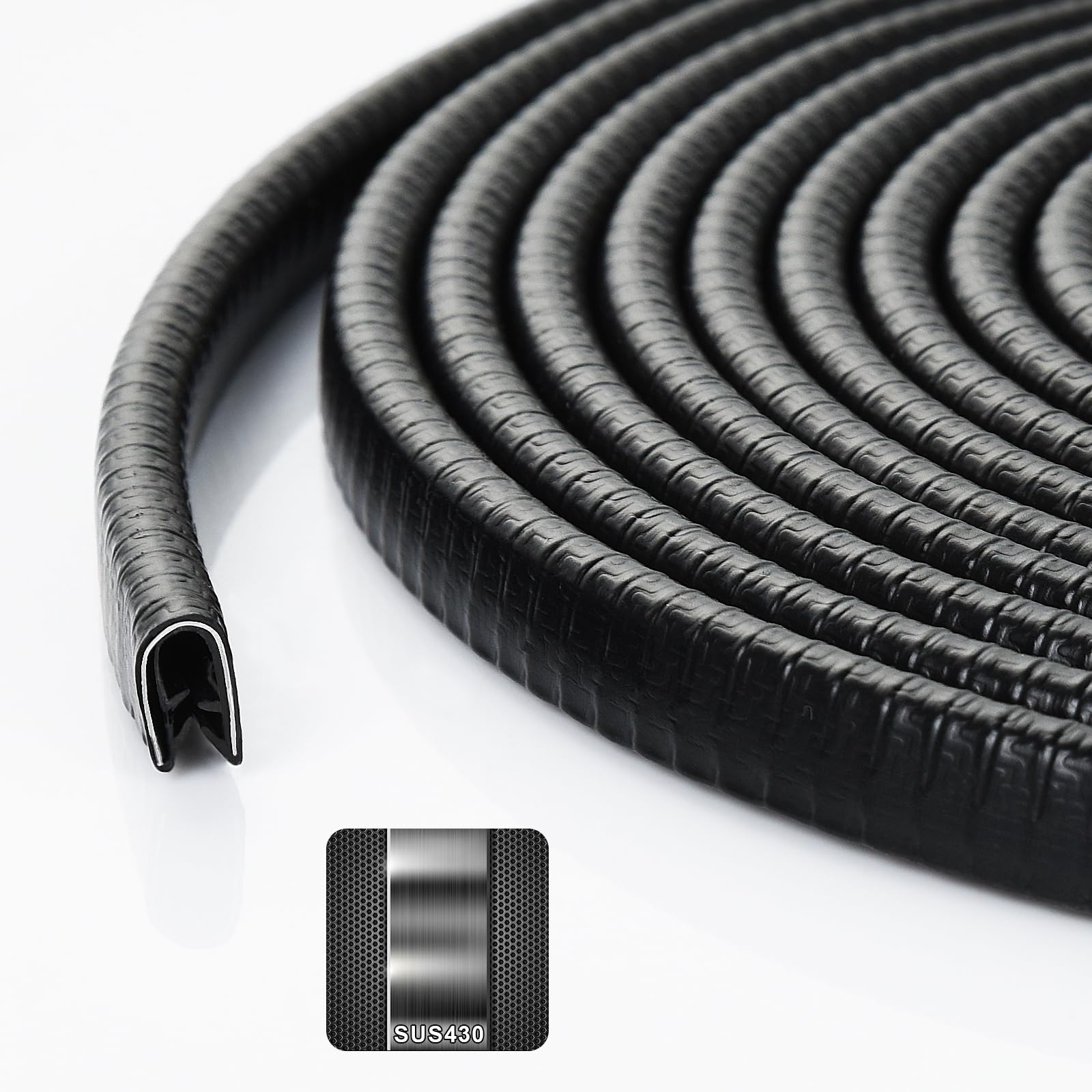 

AiQInu Door Mall, For Cars, Stainless Steel, Door Guard, Anti-Collision, Scratch-Resistant, Door Edge Mall, 5M