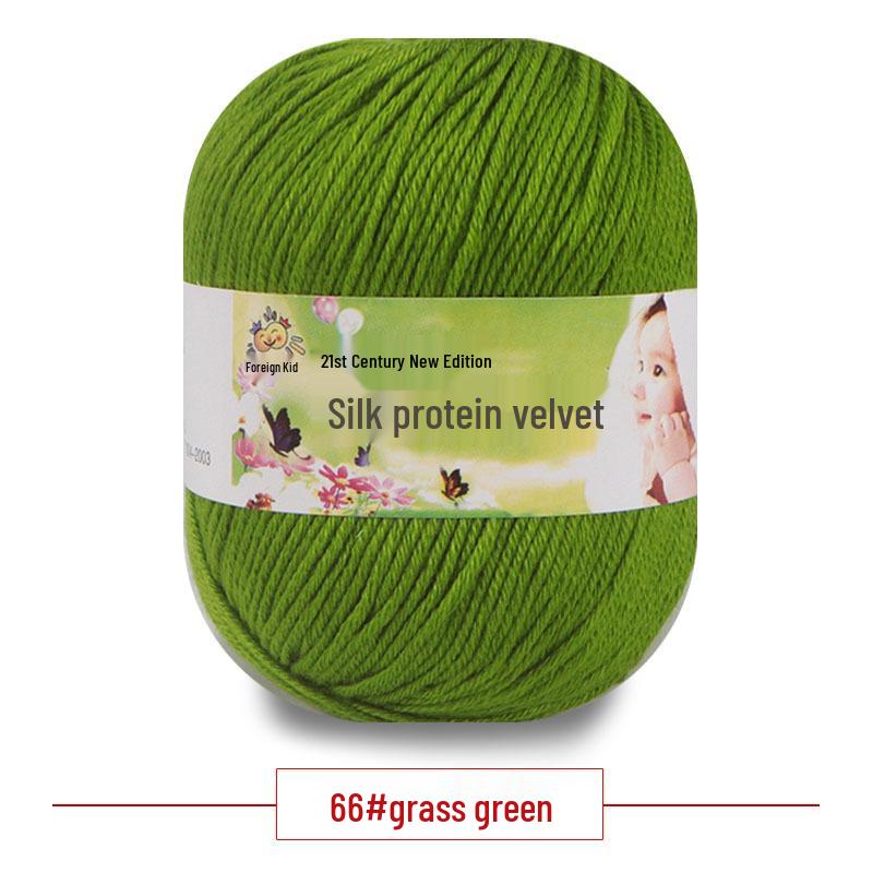 Silk Protein Baby Milk Cotton Yarn for Infant Sweaters, Hats, Shoes, Doll Crochet, and DIY Knitting Projects