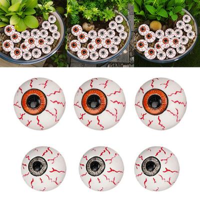 6Pcs Halloween Eyeball Ornaments Resin Realistic Eyeballs Spooky Eyeball Decorations for Potted