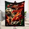 Ronaldo's Crz Football Legends Blanket Ultra-Soft Great for Sofa Livingroom Seaside Four Seasons Universal Modern Gift for Travel Home Birthdays