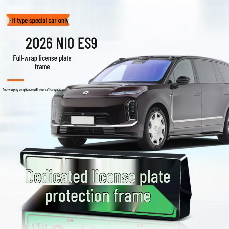 2026 Nio ES9 New Energy Full Edge Green License Plate Frame