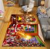 Christmas Rug  Santa Playroom and Bedroom Plush Carpet Non-slip  Soft Play Mat Bed Area Rug Parlor Decor