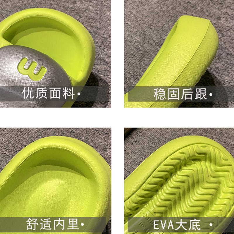 Cute Bear Design Thick Sole Women's Summer Slippers Soft Comfortable Non-slip Flip Flops