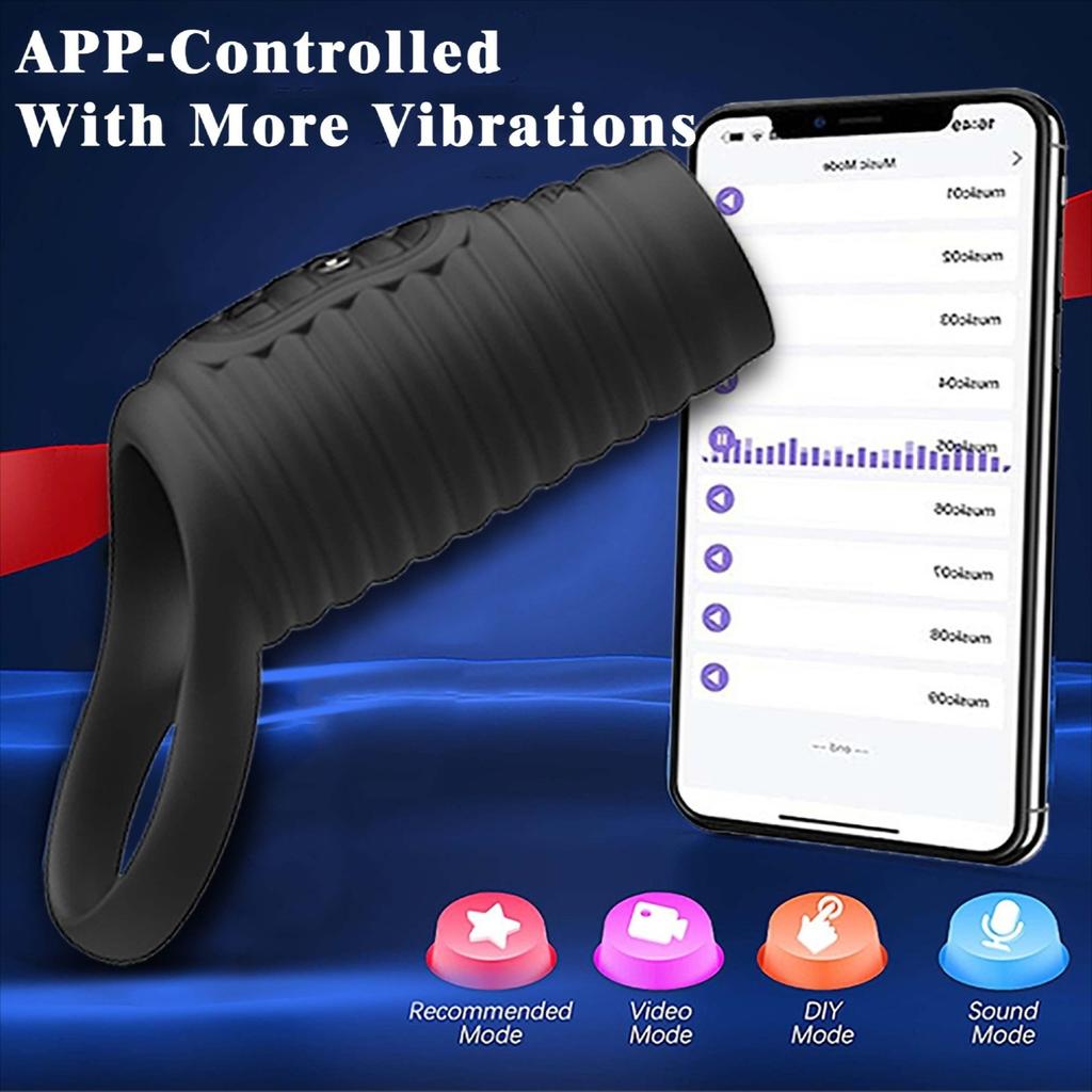 Penis Sleeve Vibrator Penis Erection Enhancer Male Delay Ejaculation G Spot Vibrating Stimulator Cock Ring Adult Sex Toy for Men