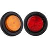 10Pcs 2 Inch Round LED Side Marker Clearance Lights For Trailers, 5 Amber And 5 Red Sealed 2 Round LED Trailer Marker Lights 4 LEDs W/Rubber Grommet