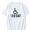 Novelty Leg Training Day Graphic Print Bodybuilder Tee Sarcastic Funny Short Sleeve Women T Shirt Casual Loose Fashion Women Tee