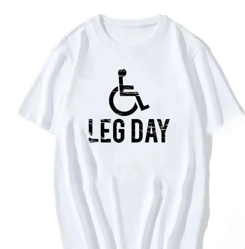 Novelty Leg Training Day Graphic Print Bodybuilder Tee Sarcastic Funny Short Sleeve Women T Shirt Casual Loose Fashion Women Tee