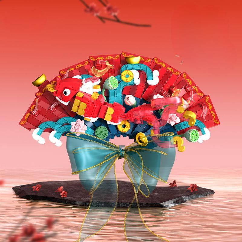 Flower Fan for Prayers Creative Diy Holiday Decorations  Assembling Toys and Gifts