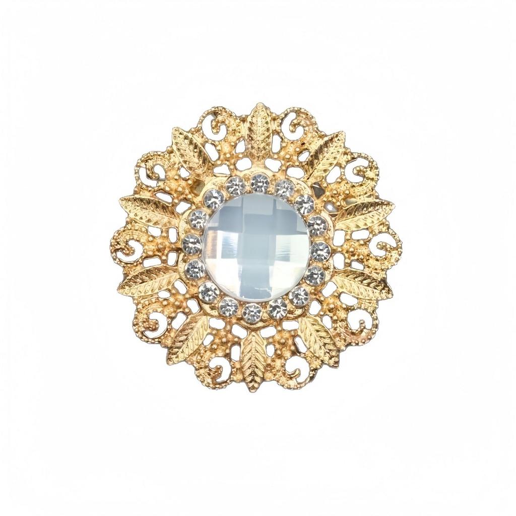 Elegant Rhinestone Brooch: Fashionable Clothing Knot Pin and Decorative Buckle
