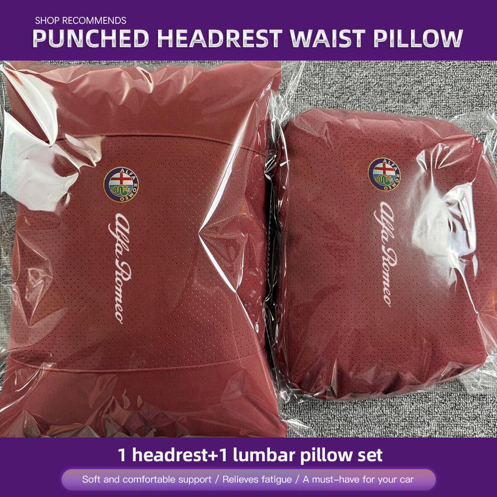 CZOSU1 Alfa Romeo Universal Car Headrest Neck Pillow Lumbar Support For Giulietta Mito 159 Giulia Stelvio 156 147 Tonale Brera Disco