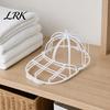 Gabbia per Lavaggio Cappelli per Lavatrice, Rastrelliera Pulitore per Cappelli da Baseball, Supporto Lavabile in Lavatrice con Design a Rete Vuota, Strumento in Plastica con Chiusura a Fibbia Laterale