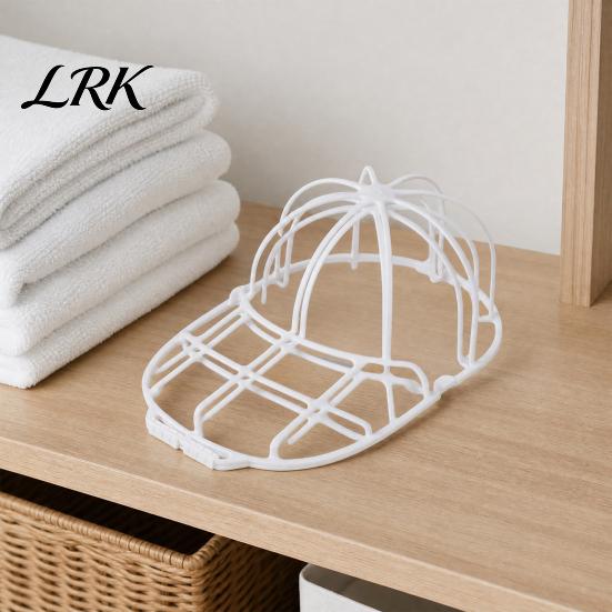 Gabbia per Lavaggio Cappelli per Lavatrice, Rastrelliera Pulitore per Cappelli da Baseball, Supporto Lavabile in Lavatrice con Design a Rete Vuota, Strumento in Plastica con Chiusura a Fibbia Laterale
