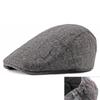 Beret Checkered Duckbill Retro Hat Vintage Men Woollen Cap Accessory Gift Adult
