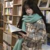 Damen Grobstrick Mohair Schal - Einfarbig, 2024 Herbst/Winter Stola & Halswärmer