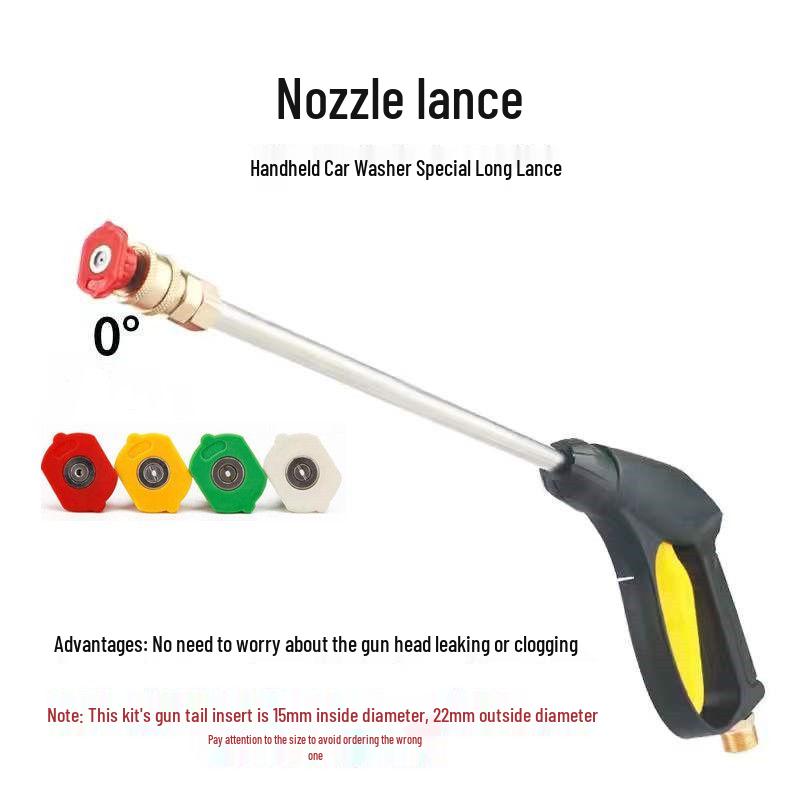 High-Pressure Car Washer with Pure Copper Accessories, Foam Pot, Filter Screen, and Quick Connector.