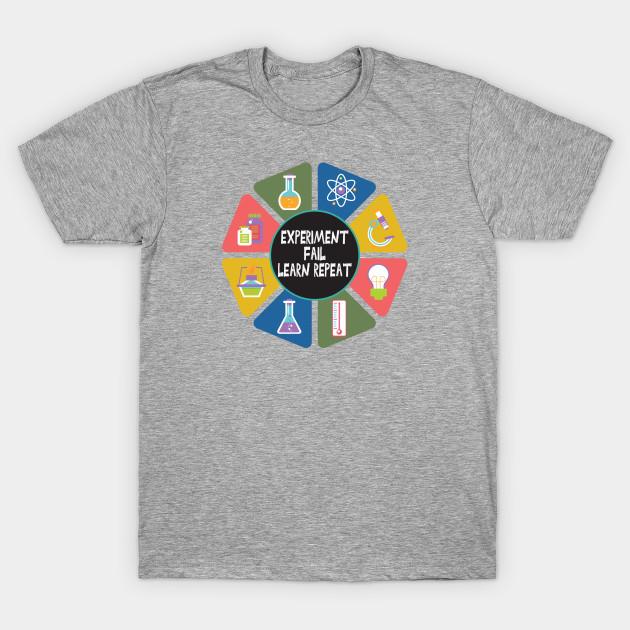 Unisex Fashion TShirt Experiment Fail Learn Repeat March For Science Tea Print TShirt Plus Size S-5XL T-Shirt 100%Cotton Tops O Neck Short Sleeve Tees